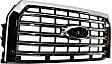 Grille Assembly, Chrome Shell with Textured Black Insert, Grille, CAPA CERTIFIED