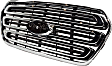 Grille Chrome Shell with Textured Dark-Gray Insert CAPA Certified