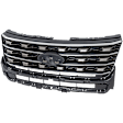 Grille Assembly, Textured Dark Gray Shell and Insert, CAPA CERTIFIED
