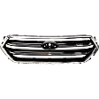Grille Assembly, Painted Black Shell and Insert, CAPA CERTIFIED