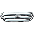 Grille Assembly, Chrome Shell with Painted Silver Insert, CAPA CERTIFIED