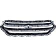 Grille Assembly, Chrome Shell with Painted Silver Insert, CAPA CERTIFIED