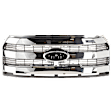 Grille Chrome Shell with Painted Silver Insert CAPA Certified