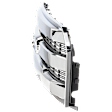 Grille Shell and Insert, Chrome Shell with Painted Silver Insert CAPA Certified