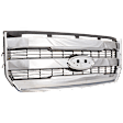 Grille Chrome Shell with Painted Silver Insert CAPA Certified