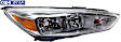 Passenger Side Headlight, with Bulb, Halogen, without Daytime Running Light, CAPA Certified