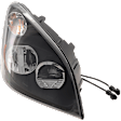 2008-2017 Freightliner Cascadia - Passenger Side Headlight, with Bulb, LED, Black Interior, without Daytime Running Light