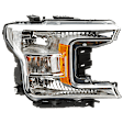 Passenger Side Headlight, with Bulb, Halogen, Clear Lens
