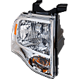 Passenger Side Headlight, with Bulb, Halogen, Clear Lens, 8 Cyl., 5.4L Engine