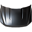 Hood, Aluminum, Black, CAPA CERTIFIED