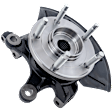 Front, Driver Side Steering Knuckle, With Bearing, With Dust Shield
