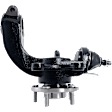 Front, Passenger Side Steering Knuckle, Without Backing Plate, With Bearing, Without Dust Shield