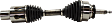 Front, Passenger Side Axle Assembly, 4WD, Supplied with Standard Neoprene Outboard Boot