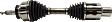 Front, Passenger Side Axle Assembly, 4WD, Supplied with Standard Neoprene Outboard Boot