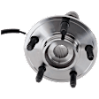 Front, Driver or Passenger Side Wheel Hub, With Bearing, With Sensor, 5 x 4.5 in. Bolt Pattern, 4WD