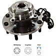 Front, Driver or Passenger Side Wheel Hub, With Bearing, With Sensor, 8 x 6.69 in. Bolt Pattern