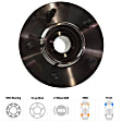 Front, Driver or Passenger Side Wheel Hub, With Bearing, 5 x 5.31 in. Bolt Pattern, 4WD