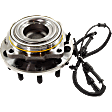 Front, Driver or Passenger Side Wheel Hub, With Bearing, With Sensor, 10 x 6.69 in. Bolt Pattern, 4 x 2