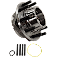 Front, Driver or Passenger Side Wheel Hub, With Bearing, With Sensor, 10 x 8.86 in. Bolt Pattern, 4WD