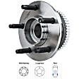 Rear, Driver or Passenger Side Wheel Hub, with Bearing, with Rear Disc Brake