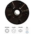 Rear, Driver or Passenger Side Wheel Hub, With Bearing, With Sensor, 5 x 4.25 in. Bolt Pattern, 6 Cyl., 3.0L Engine
