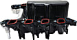 Intake Manifold, 8 Cyl., 5.4L Engine, Black, Plastic, Includes Thermostat and Seal, PCV Connector and O-Ring, Auxiliary Coolant Fitting, 8 Small and 14 Large Screws