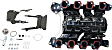 Upper Intake Manifold, 8 Cyl., 4.6L Engine, 14.5 in. Manifold Height, Alternator Mount, EGR Ready, 8 ports, 61 x 46 mm Port Outlet Dimensions, Includes Throttle Body, Thermostat and Bracket