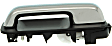 Front Or Rear, Passenger Side Exterior Door Handle, Black Bezel With Chrome Lever, Without Key Hole, Without Power Lock