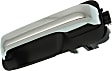 Front Or Rear, Passenger Side Exterior Door Handle, Black Bezel With Chrome Lever, Without Key Hole, Without Power Lock