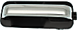 Front Or Rear, Passenger Side Exterior Door Handle, Black Bezel With Chrome Lever, Without Key Hole, Without Power Lock