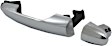 Front or Rear, Passenger Side Chrome Exterior Door Handle, Without Key Hole
