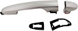 Front or Rear, Driver Side Silver Exterior Door Handle, Without Key Hole