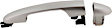 Front or Rear, Driver Side Silver Exterior Door Handle, Without Key Hole