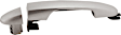 Front or Rear, Driver Side Silver Exterior Door Handle, Without Key Hole