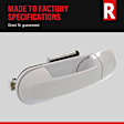 Front or Rear, Driver Side Silver Exterior Door Handle, Without Key Hole