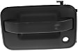 Front, Driver Side Exterior Door Handle, Textured Black, without Keypad Hole, with Metal Connector