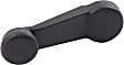 Front or Rear, Driver or Passenger Side Window Crank, Textured Black