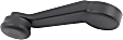 Front or Rear, Driver or Passenger Side Window Crank, Textured Black
