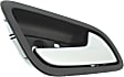 Rear, Passenger Side Black bezel with silver lever Interior Door Handle