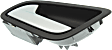 Rear, Driver Side Black bezel with silver lever Interior Door Handle
