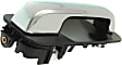 Rear, Driver Side Exterior Door Handle, Black Bezel With Chrome Lever, Without Key Hole, Without Power Lock