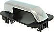 Rear, Driver Side Exterior Door Handle, Black Bezel With Chrome Lever, Without Key Hole, Without Power Lock