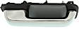 Rear, Driver Side Exterior Door Handle, Black Bezel With Chrome Lever, Without Key Hole, Without Power Lock