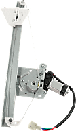 Rear, Passenger Side Window Regulator, Power, With 6-Prong Connector