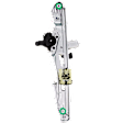 Rear, Passenger Side Power Window Regulator, With Motor