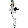 Rear, Driver Side Power Window Regulator, With Motor