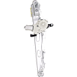 Rear, Passenger Side Window Regulator, Power, With One Touch Feature