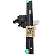 Rear, Driver Side Power Window Regulator, With Motor
