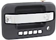 2012 Ford F-150 - Front, Driver Side Chrome Lever with Textured Black Bezel Exterior Door Handle, With Key Hole