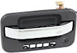 2012 Ford F-150 - Front, Driver Side Chrome Lever with Textured Black Bezel Exterior Door Handle, With Key Hole